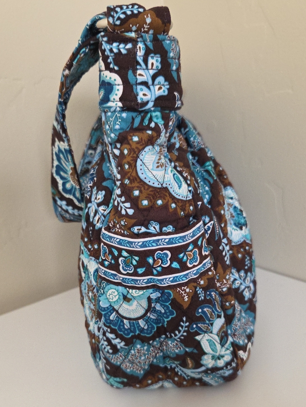 Vera Bradley Retired Blue Paisley Quilted Shoulder Bag - Picture 5 of 14